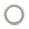 ESTATE 2.20CT DIAMOND 18KT WHITE GOLD MILGRAIN ETERNITY WEDDING ANNIVERSARY RING