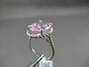 ESTATE LARGE 10.35CT AAA PINK ICE 14KT WHITE GOLD SOLITAIRE FILIGREE OVAL RING