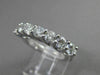 ESTATE 1.40CT DIAMOND 14KT WHITE GOLD LUCIDA 7 STONE ANNIVERSARY RING 4mm #18608