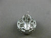 ESTATE LARGE 3.15CT ROUND & BAGUETTE DIAMOND 18KT WHITE GOLD 3D FLOWER EARRINGS