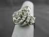 ANTIQUE LARGE 2.85CT OLD MINE ROUND DIAMOND 14KT WHITE GOLD FILIGREE RING #21231