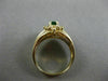 ESTATE .65CT ROUND DIAMOND & AAA EMERALD 14K YELLOW GOLD 3D OVAL ENGAGEMENT RING