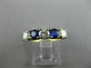 ESTATE 1.15CT DIAMOND SAPPHIRE 14KT 2 TONE GOLD WEDDING ANNIVERSARY RING #25467