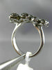 ESTATE 3.86CT WHITE & BLACK DIAMOND 14KT WHITE GOLD 3D DOUBLE FLOWER LOVE RING