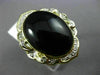 ESTATE EXTRA LARGE .24CT DIAMOND & AAA ONYX 14KT YELLOW GOLD 3D FLOWER FUN RING