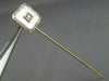 ANTIQUE .03CT OLD MINE DIAMOND 14KT 2 TONE GOLD OCTAGON FILIGREE LAPEL PIN 26194