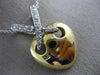 ESTATE LARGE .45CT DIAMOND 14KT WHITE & YELLOW GOLD 3D PUFF HEART PENDANT #21443