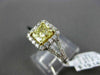 ESTATE 1.76CT GIA FANCY YELLOW DIAMOND 18K TWO TONE GOLD CLASSIC ENGAGEMENT RING