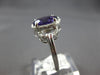 3.34CT DIAMOND & AAA AMETHYST 14KT WHITE GOLD OVAL & ROUND HALO FRIENDSHIP RING