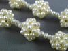 ESTATE WIDE & LONG SOUTH SEA PEARL 3D FLOWER CLUSTER BY THE YARD NECKLACE #25369