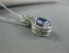 ESTATE 1.13CTW TANZANITE & DIAMOND 18KT WHITE GOLD 3D INFINITY PENDANT #15099