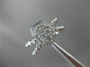 ESTATE .64CT DIAMOND 14KT WHITE GOLD CLUSTER OVAL CRISS CROSS X FRIENDSHIP RING