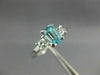 1.72CT DIAMOND & AAA AQUAMARINE 14K WHITE GOLD 3D 3 STONE ENGAGEMENT RING #26564