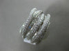 ESTATE MASSIVE 2.39CT DIAMOND 18K WHITE GOLD 3D MULTI ROW INTERTWINING LOVE RING
