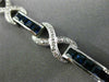 ESTATE 5.29CT DIAMOND & AAA SAPPHIRE 14KT WHITE GOLD 3D X LOVE TENNIS BRACELET