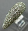 ESTATE WIDE .97CT ROUND DIAMOND 14KT WHITE GOLD MULTI ROW PAVE ANNIVERSARY RING