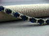 ESTATE 12.83CT DIAMOND & AAA EXTRA FACET SAPPHIRE 18K WHITE GOLD TENNIS BRACELET