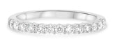 0.43CT DIAMOND 14KT WHITE GOLD ROUND SHARED PRONG SEMI ETERNITY ANNIVERSARY RING