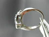 ESTATE WIDE .51CT DIAMOND & AAA RUBY 14KT WHITE GOLD OPEN ROUND HEXAGON FUN RING