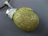 LARGE 3.52CT WHITE & FANCY YELLOW DIAMOND 18K WHITE GOLD 3D BOXING GLOVE PENDANT