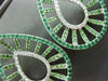 ESTATE LARGE .85CT DIAMOND & MULTI GEM 14KT WHITE GOLD FILIGREE CLIP ON EARRINGS