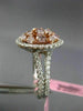ESTATE 2.36CT PINK & WHITE DIAMOND 18KT 2 TONE GOLD 3D MULTI SHAPE FILIGREE RING