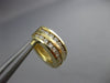 ESTATE 1.0CT DIAMOND 14KT YELLOW GOLD 3D CLASSIC TWO ROW HUGGIE EARRINGS #5319