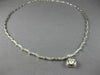 ESTATE .82CT DIAMOND 14KT WHITE GOLD CLASSIC SOLITAIRE BEZEL DROP NECKLACE #204