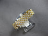 ESTATE 1.12CT DIAMOND 14KT YELLOW GOLD 3D MULTI ROW FLEXIBLE PANTHER LOVE RING