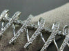 ESTATE WIDE 3.85CT DIAMOND 14K WHITE GOLD FLOATING X DESIGN BRACELET VERY UNIQUE