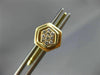 ESTATE LARGE 2.0CT DIAMOND 14K YELLOW 3D HEXAGON MENS CUFFLINKS & SHIRT STUD SET
