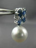 LARGE 5CT DIAMOND & AAA SAPPHIRE SOUTH SEA PEARL 18KT WHITE GOLD FLOWER EARRINGS
