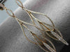 ESTATE LARGE & LONG .69CT DIAMOND 18KT ROSE GOLD 3D MULTI LEAF HANGING EARRINGS