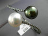 ESTATE LARGE 1.03CT DIAMOND AAA SOUTH SEA & TAHITIAN PEARL 18K BLACK GOLD BANGLE