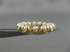 ESTATE 4MM NATURAL SEA PEARL CIRCLE WREATH 14KT YELLOW GOLD PIN PENDANT #20857