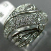 ESTATE LARGE .75CT DIAMOND 14K WHITE GOLD CLASSIC MULTI ROW WAVE ETOILE FUN RING