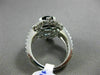 ESTATE LARGE 6.71CT DIAMOND & AAA SAPPHIRE 18KT WHITE GOLD 3D BALLERINA RING