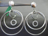 ESTATE EXTRA LARGE .26CT DIAMOND 18KT WHITE GOLD CIRCLE OF LIFE CLIP ON EARRINGS