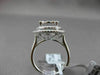 ESTATE LARGE 1.05CT DIAMOND 18KT WHITE GOLD HALO CLUSTER PROMISE ENGAGEMENT RING