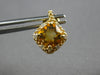 2.25CT DIAMOND & AAA CITRINE 14KT YELLOW GOLD CUSHION & ROUND HANGING EARRINGS