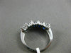 ESTATE WIDE 1.92CT DIAMOND & SAPPHIRE 14K WHITE GOLD 3D 5 STONE ANNIVERSARY RING