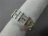ESTATE .78CT ROUND & BAGUETTE DIAMOND 18KT WHITE GOLD MULTI ROW ANNIVERSARY RING