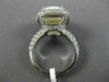 ESTATE LARGE 4.14CT DIAMOND & AAA OPAL 14K WHITE GOLD 3D SQUARE DOUBLE HALO RING