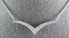 ESTATE .31CT DIAMOND 18KT WHITE GOLD 3D CLASSIC BUTTERFLY V SHAPE LOVE NECKLACE