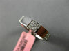 ESTATE .22CT DIAMOND 18K WHITE GOLD 3D SQUARE SEMI ETERNITY 4 STONE WEDDING RING