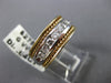 ESTATE WIDE .64CT ROUND DIAMOND 14K WHITE & YELLOW GOLD 8 STONE MENS RING #19919