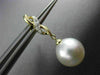 ESTATE DIAMOND 14K WHITE & YELLOW GOLD SOUTH SEA PEARL INFINITY HANGING EARRINGS