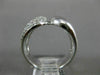 ESTATE WIDE .58CT DIAMOND 14KT WHITE & ROSE GOLD 3D PAVE LOVE KNOT FUN RING