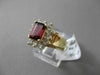 ESTATE 1.65CT DIAMOND & AAA TOURMALINE 14KT YELLOW GOLD SQUARE CUT CLUSTER RING
