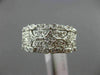 ESTATE WIDE .33CT DIAMOND 14KT WHITE GOLD 3D FILIGREE MILGRAIN ANNIVERSARY RING